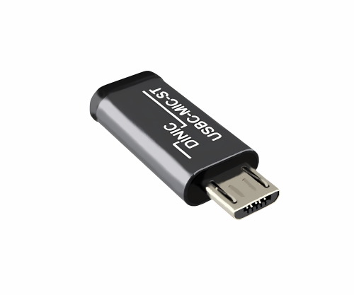 DINIC Adapter, Micro Stecker auf USB C Buchse, 3 Stück Alu, space grey
